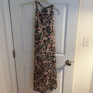 Prana Floral Dress with Built in Bra, Size Large